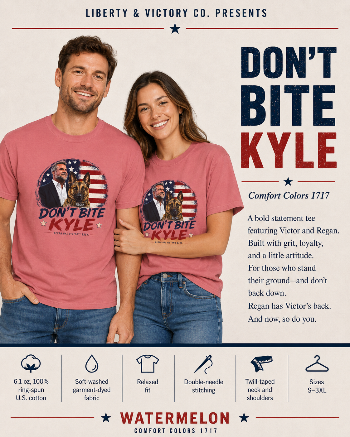 Coloradans for Victor Marx | Don't Bite Kyle Garment-Dyed Tee | CFVM | Liberty & Victory Co.