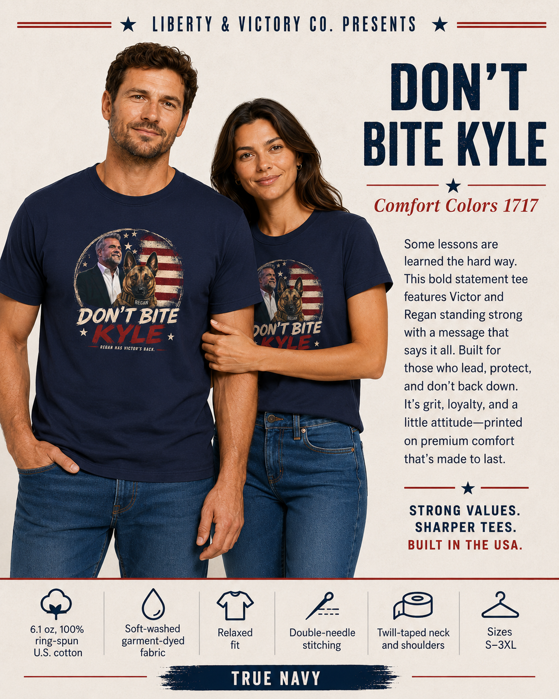 Coloradans for Victor Marx | Don't Bite Kyle Garment-Dyed Tee | CFVM | Liberty & Victory Co.