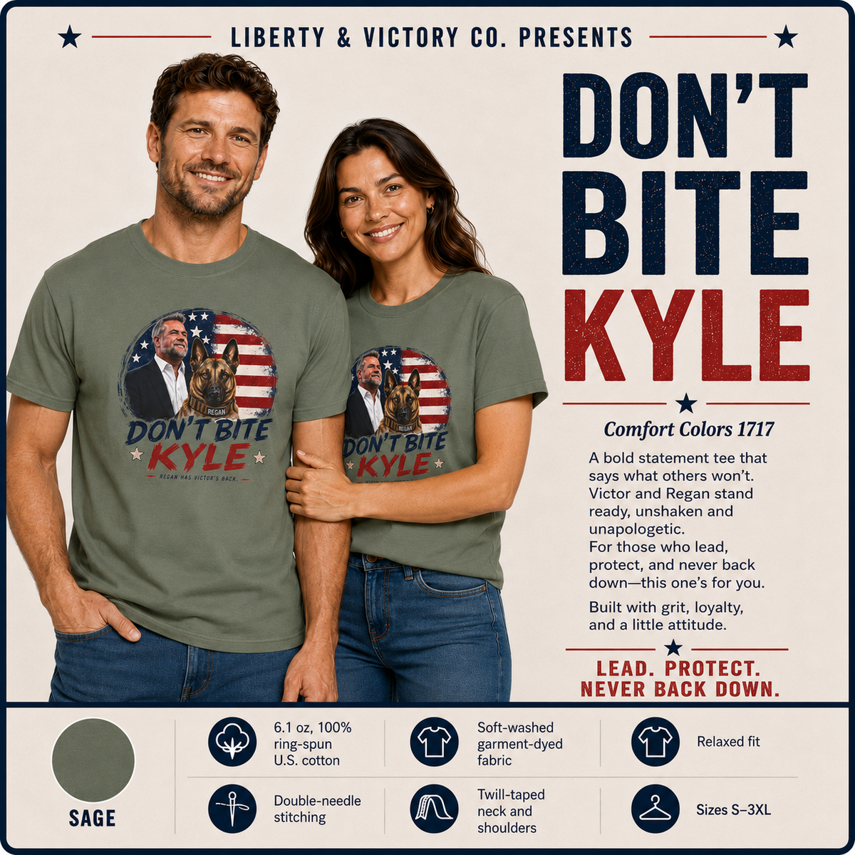 Coloradans for Victor Marx | Don't Bite Kyle Garment-Dyed Tee | CFVM | Liberty & Victory Co.