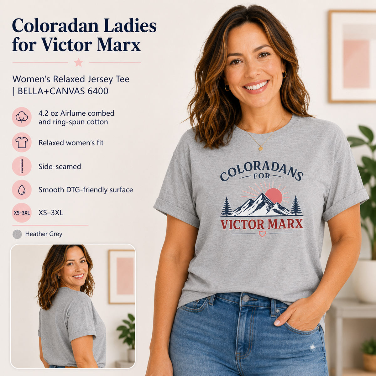 Coloradans for Victor Marx | Coloradan Ladies Official Group Tee | CFVM | Liberty & Victory Co.