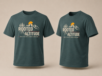 Rooted in Altitude Mountain T-Shirt — Adventure Outdoor Graphic Tee