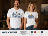 Rooted in Altitude Mountain T-Shirt — Adventure Outdoor Graphic Tee