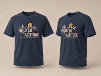 Rooted in Altitude Mountain T-Shirt — Adventure Outdoor Graphic Tee