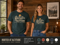 Rooted in Altitude Mountain T-Shirt — Adventure Outdoor Graphic Tee