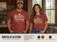 Rooted in Altitude Mountain T-Shirt — Adventure Outdoor Graphic Tee