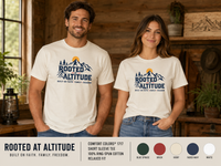 Rooted in Altitude Mountain T-Shirt — Adventure Outdoor Graphic Tee