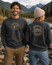 Coastal Faith | Not All Who Wander Are Lost — Long Sleeve Tee | Compass + Mountain Badge | Veteran-Owned Small Business | Liberty & Victory Co.