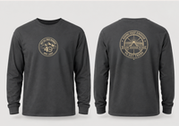 Coastal Faith | Not All Who Wander Are Lost — Long Sleeve Tee | Compass + Mountain Badge | Veteran-Owned Small Business | Liberty & Victory Co.