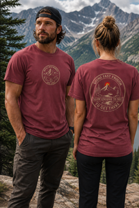 Mountain Faith | Not All Who Wander Are Lost — Heritage Tee | Going Fast Enough to Get There | Veteran-Owned Small Business | Liberty & Victory Co.