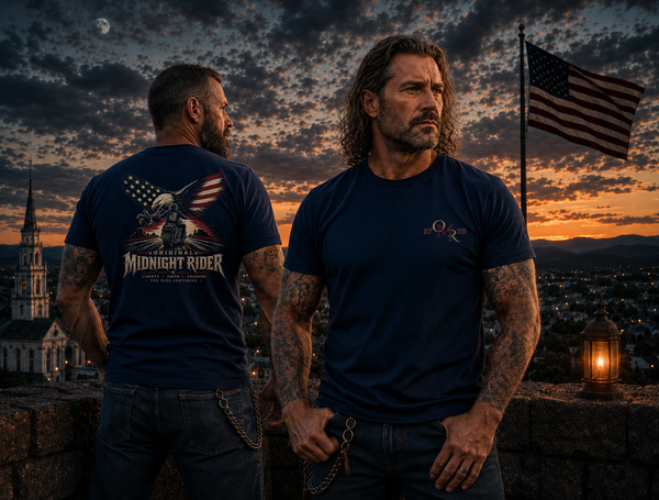 Patriotic Faith | Paul Revere Eagle Motorcycle T-Shirt | Liberty & Victory Co.