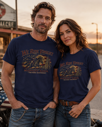 Patriotic Faith | We Ride Tonight — Revere RWB Edition — Heritage Garment-Dyed Tee | Veteran-Owned Small Business | Liberty & Victory Co.