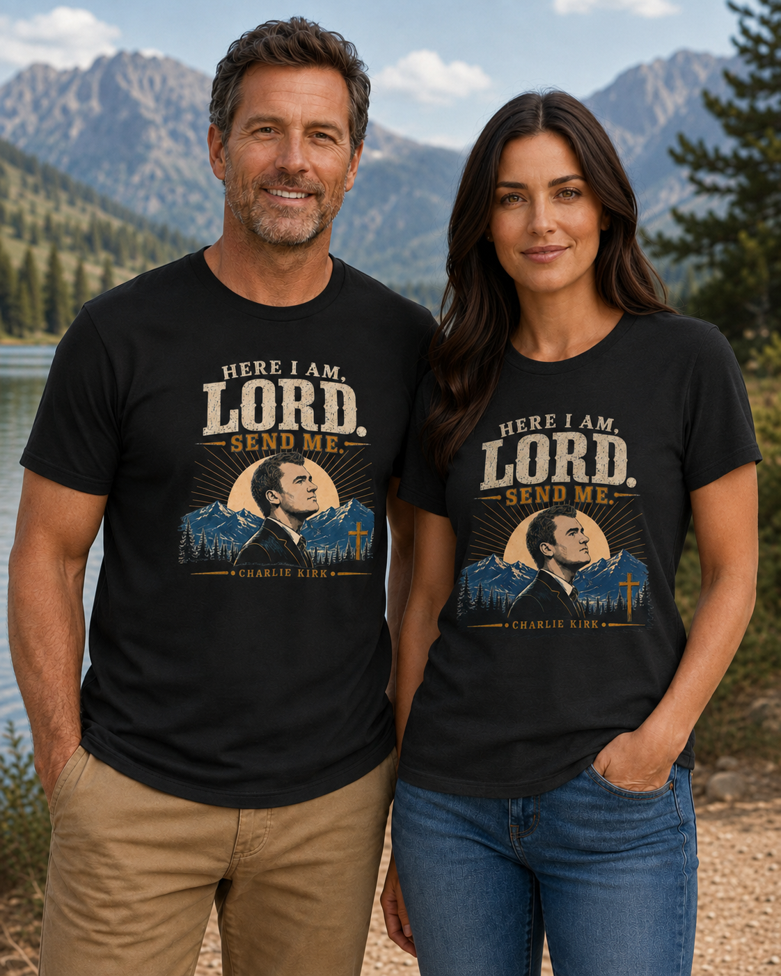 Here I am, Send Me Charlie Kirk Remembrance Tee