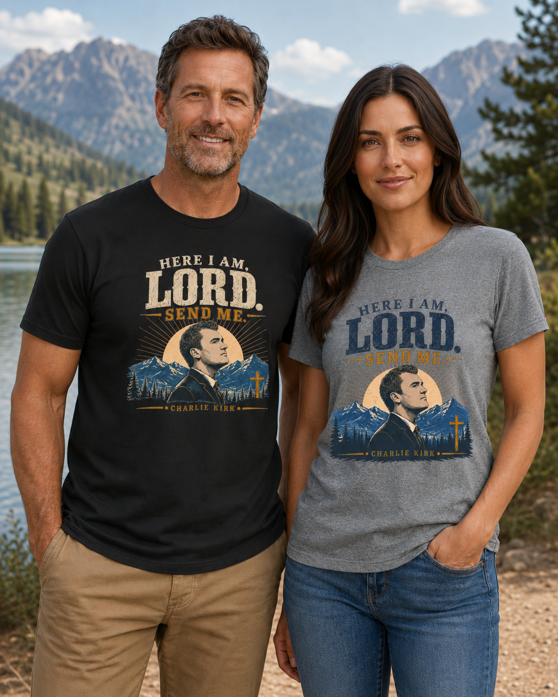 Here I am, Send Me Charlie Kirk Remembrance Tee