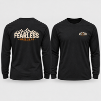 Mountain Faith | Fearless Altitude Since 33 AD — Garment-Dyed Long Sleeve Altitude Cross Graphic | Veteran-Owned Small Business | Liberty & Victory Co.