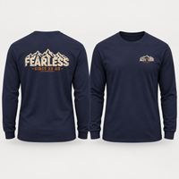 Mountain Faith | Fearless Altitude Since 33 AD — Garment-Dyed Long Sleeve Altitude Cross Graphic | Veteran-Owned Small Business | Liberty & Victory Co.