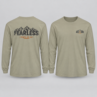 Mountain Faith | Fearless Altitude Since 33 AD — Garment-Dyed Long Sleeve Altitude Cross Graphic | Veteran-Owned Small Business | Liberty & Victory Co.