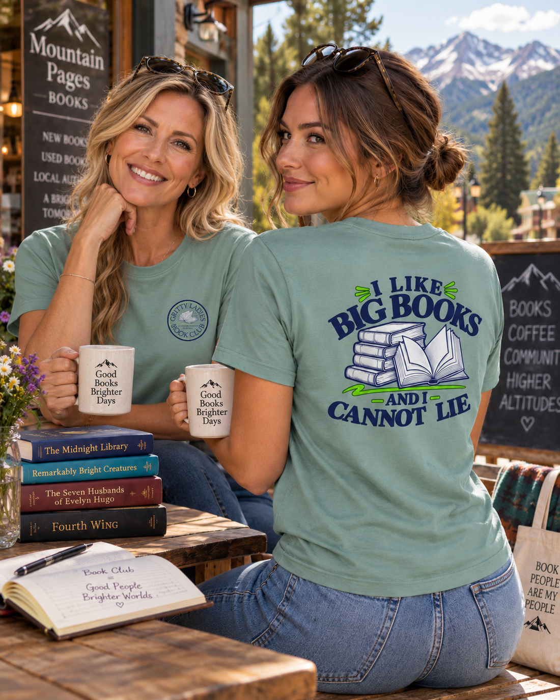 Gritty Ladies Book Club | I Like Big Books And I Cannot Lie — Women's Tee | GLBC | Liberty & Victory Co.