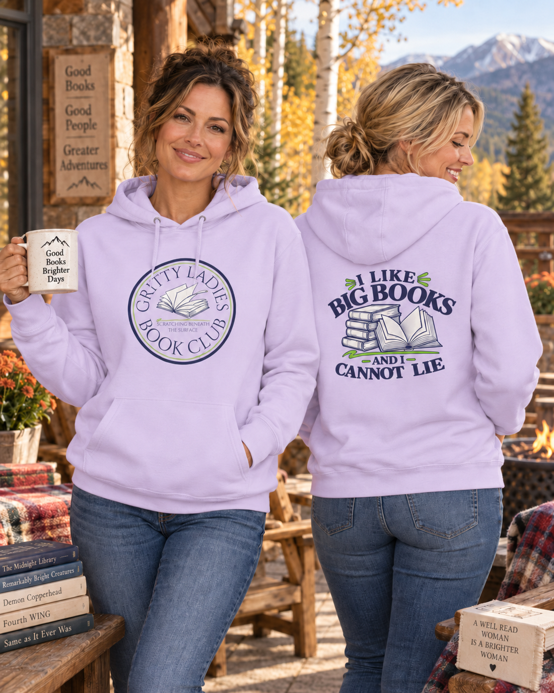 Gritty Ladies Book Club | I Like Big Books And I Cannot Lie — Fleece Pullover Hoodie | GLBC | Liberty & Victory Co.