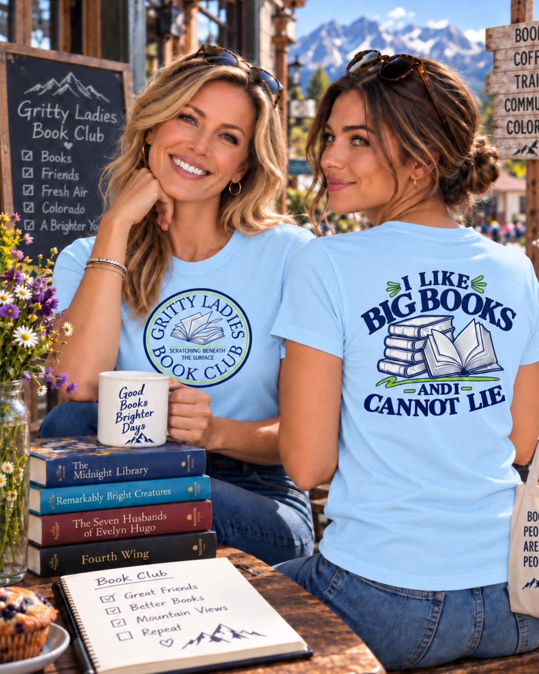 Gritty Ladies Book Club | I Like Big Books And I Cannot Lie — Women's Tee | GLBC | Liberty & Victory Co.