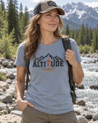 Mountain Faith | Altitude Est. 33 AD — Heritage Garment-Dyed T-Shirt Mountain Cross Graphic | Veteran-Owned Small Business | Liberty & Victory Co.