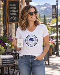 Book Club V-Neck Tee | Gritty Ladies Book Club — Women’s Relaxed Reading Shirt Scratching Beneath the Surface | Liberty & Victory Co.