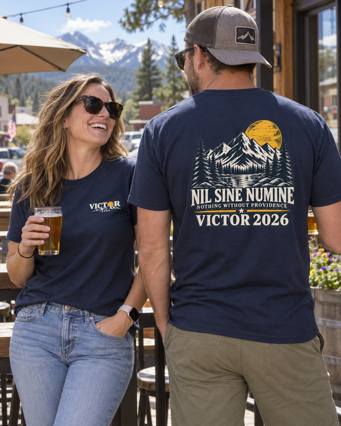 Coloradans for Victor Marx | Nil Sine Numine Victor 2026 Mountain T-Shirt | CFVM | Liberty & Victory Co.