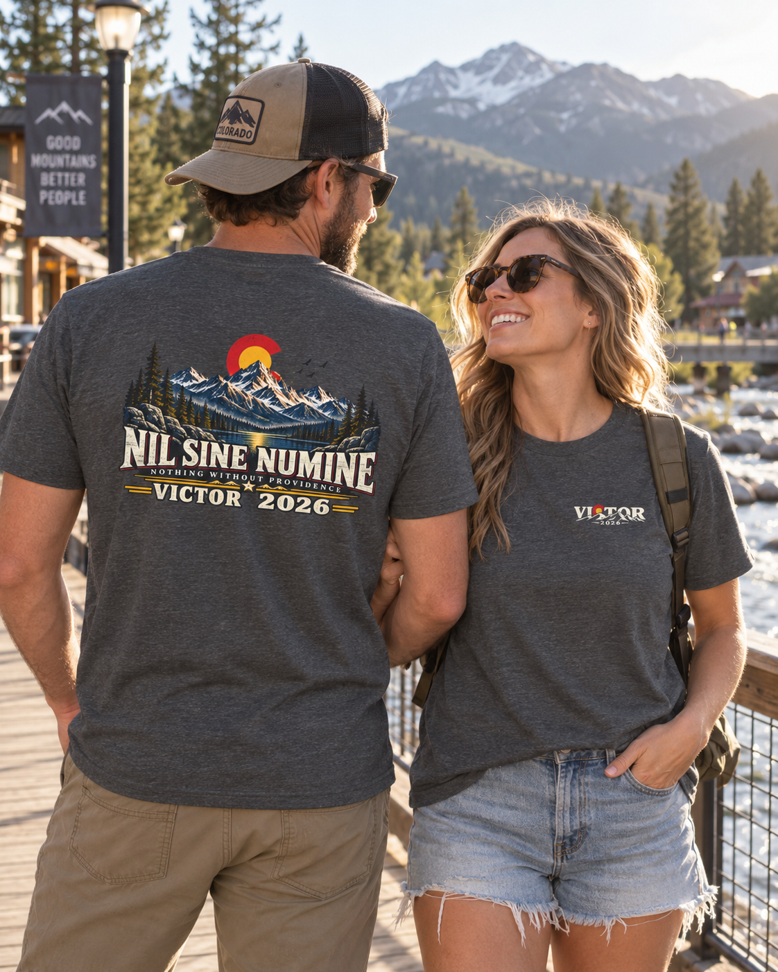 Coloradans for Victor Marx | Nil Sine Numine CO Mountain T-Shirt | CFVM | Liberty & Victory Co.