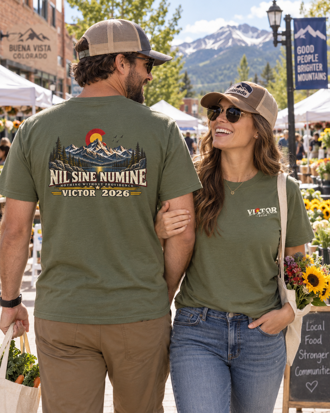 Coloradans for Victor Marx | Nil Sine Numine CO Mountain T-Shirt | CFVM | Liberty & Victory Co.