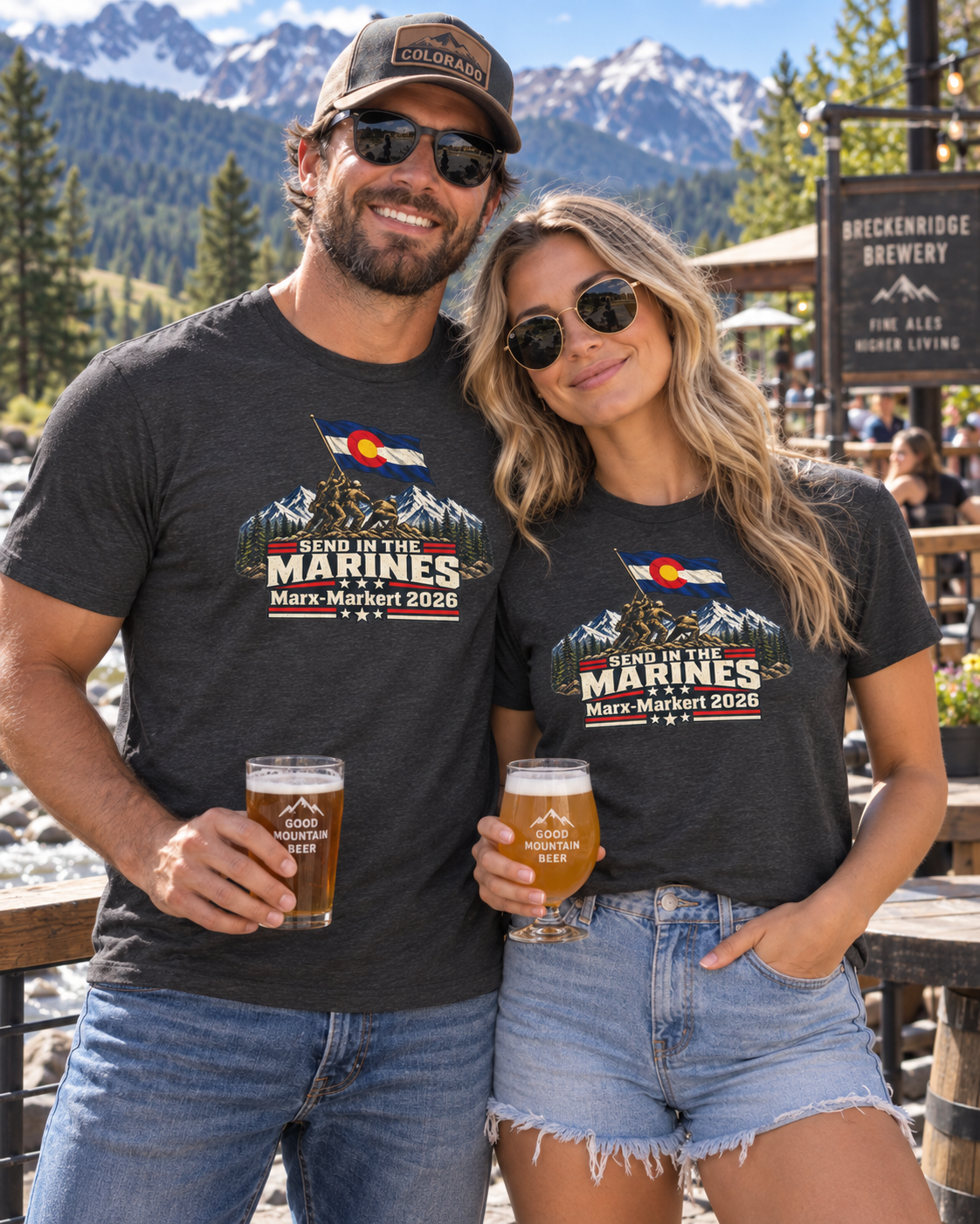 Coloradans for Victor Marx | Send in the Marines Colorado Flag T-Shirt | CFVM | Liberty & Victory Co.