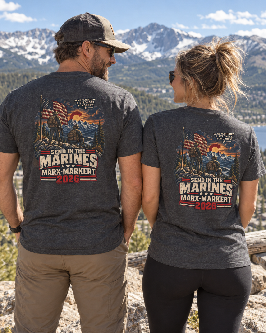 Coloradans for Victor Marx | Send in the Marines 2026 T-Shirt | CFVM | Liberty & Victory Co.