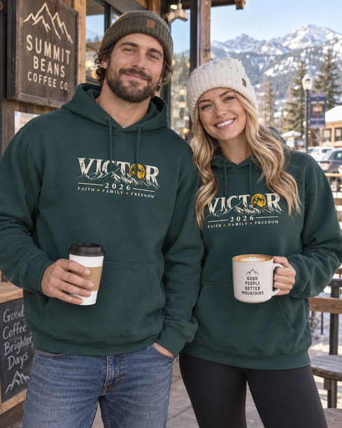 Coloradans for Victor Marx | Victor 2026 Moon & Mountains Hoodie | CFVM | Liberty & Victory Co.