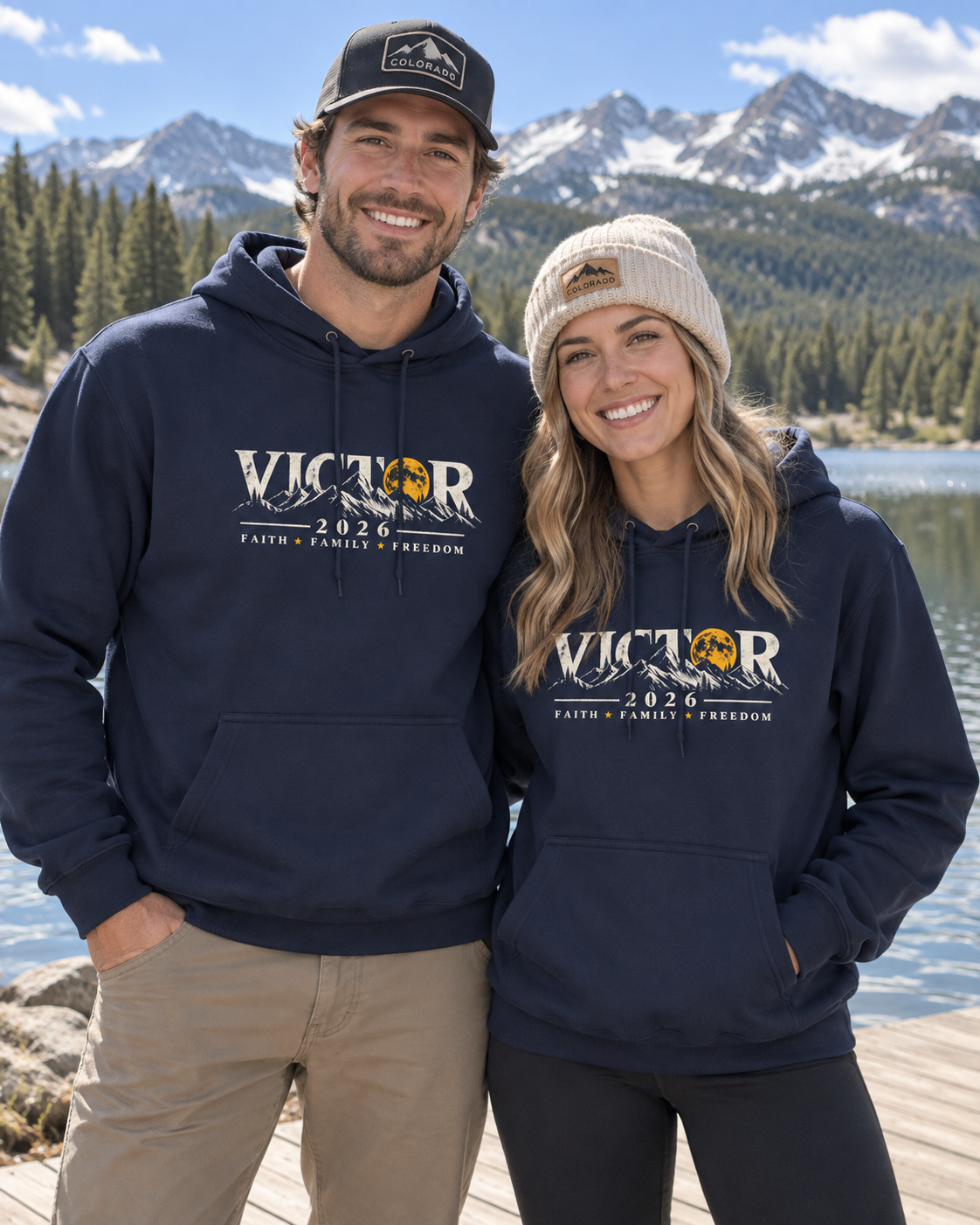 Coloradans for Victor Marx | Victor 2026 Moon & Mountains Hoodie | CFVM | Liberty & Victory Co.