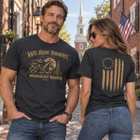 Midnight Rider T-Shirt — We Ride Tonight Motorcycle Club Vintage Flag Tee