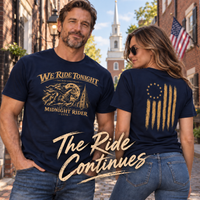 Midnight Rider T-Shirt — We Ride Tonight Motorcycle Club Vintage Flag Tee
