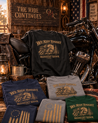 Patriotic Faith | We Ride Tonight — Midnight Rider: The Ride Continues — Premium Front + Back 1775 T-Shirt | Veteran-Owned Small Business | Liberty & Victory Co.