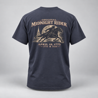 Patriotic Faith | Original Midnight Rider — Paul Revere April 18, 1775 Graphic T-Shirt | Veteran-Owned Small Business | Liberty & Victory Co.