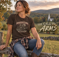 Patriotic Faith | Daughters of the Revolution — Sybil Edition-The Call to Arms Women's T-Shirt | Veteran-Owned Small Business | Liberty & Victory Co.