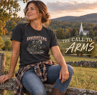 Patriotic Faith | Daughters of the Revolution — Sybil Edition-The Call to Arms Women's T-Shirt | Veteran-Owned Small Business | Liberty & Victory Co.