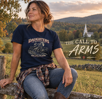 Patriotic Faith | Daughters of the Revolution — Sybil Edition-The Call to Arms Women's T-Shirt | Veteran-Owned Small Business | Liberty & Victory Co.