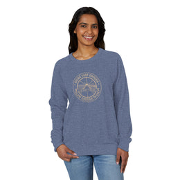 Coastal Faith Crewneck Sweatshirt | Coastal Redemption "Going Fast Enough" French Terry Raglan | Salt & Salvation | Veteran-Owned | Liberty & Victory Co.