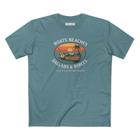 Christian Coastal T-Shirt | Boats Beaches Ballads & Bibles Faith Tee | Liberty & Victory
