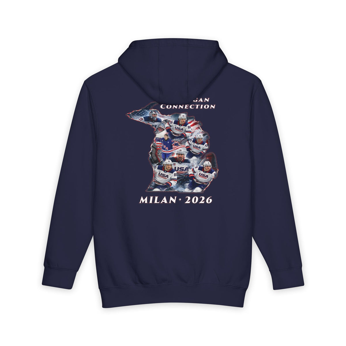 USA Hockey Hoodie | Michigan Connection Premium Heavyweight Sweatshirt | Veteran-Owned | Liberty & Victory
