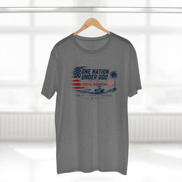 Salt & Salvation Patriotic T-Shirt | One Nation Under God × Coastal Redemption | Family Faith Freedom | Signature Line | Veteran-Owned | Liberty & Victory Co.