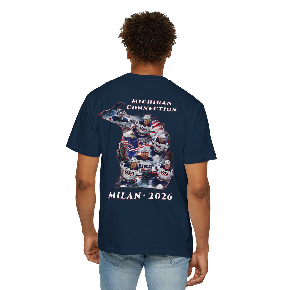 USA Hockey T-Shirt | Michigan Milan 2026 Patriotic Tee | Veteran-Owned | Liberty & Victory