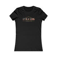 Women's Patriotic T-Shirt | 1776–2026 America 250th Anniversary Faith & Freedom Tee | Veteran-Owned | Liberty & Victory Co.