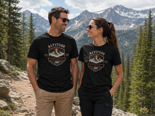 Christian | Altitude Apparel — T-Shirt | Mountain Faith × Higher Living | Est. 33 AD | Veteran-Owned Small Business | Liberty & Victory Co.