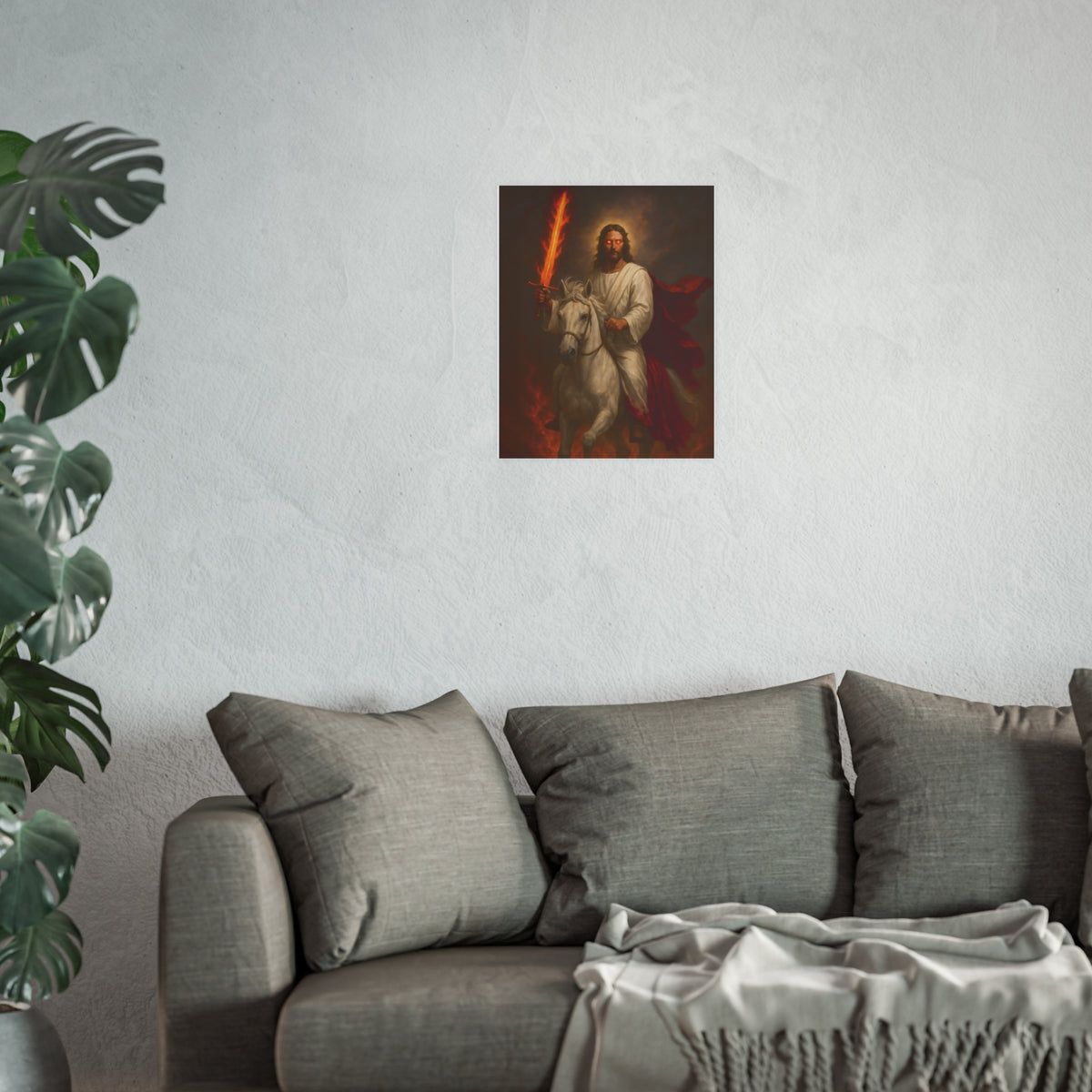 Jesus on White Horse Poster | Religious Wall Art Print