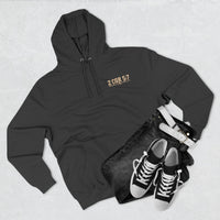 Christian | Walk by Faith — Front + Back Hoodie 2 Cor 5:7 Mountain Scripture Pullover | Veteran-Owned Small Business | Liberty & Victory Co.