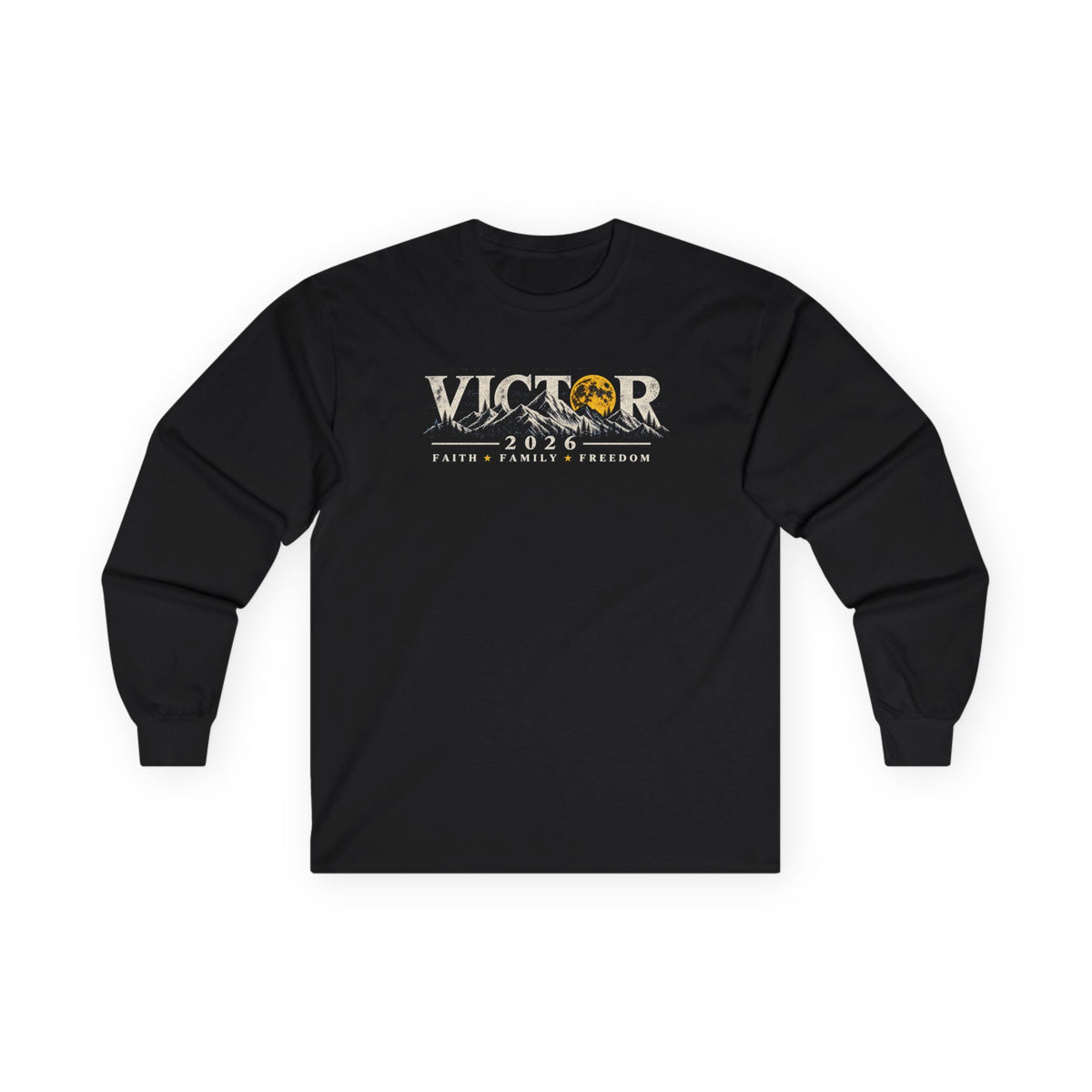 Coloradans for Victor Marx | Victor 2026 — Faith, Family, Freedom Long-Sleeve Tee | CFVM | Liberty & Victory Co.