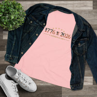 Women's Patriotic T-Shirt | 1776–2026 America 250th Anniversary Relaxed Fit Tee | Veteran-Owned | Liberty & Victory Co.